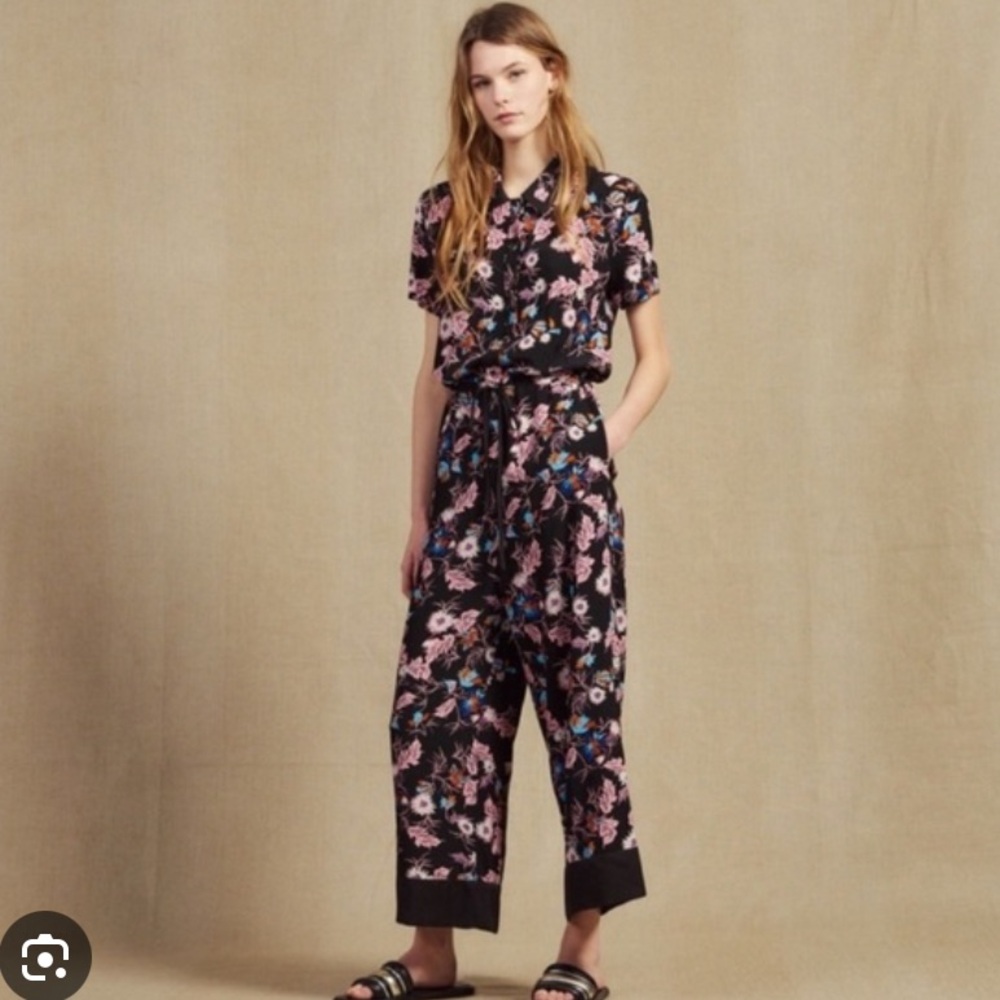 Sandro Floral Jumpsuit Size 34